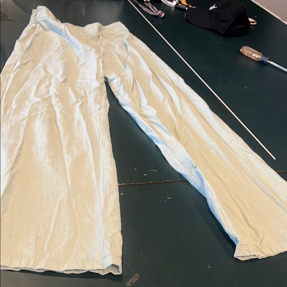 Light Blue Wide-Leg Pants
